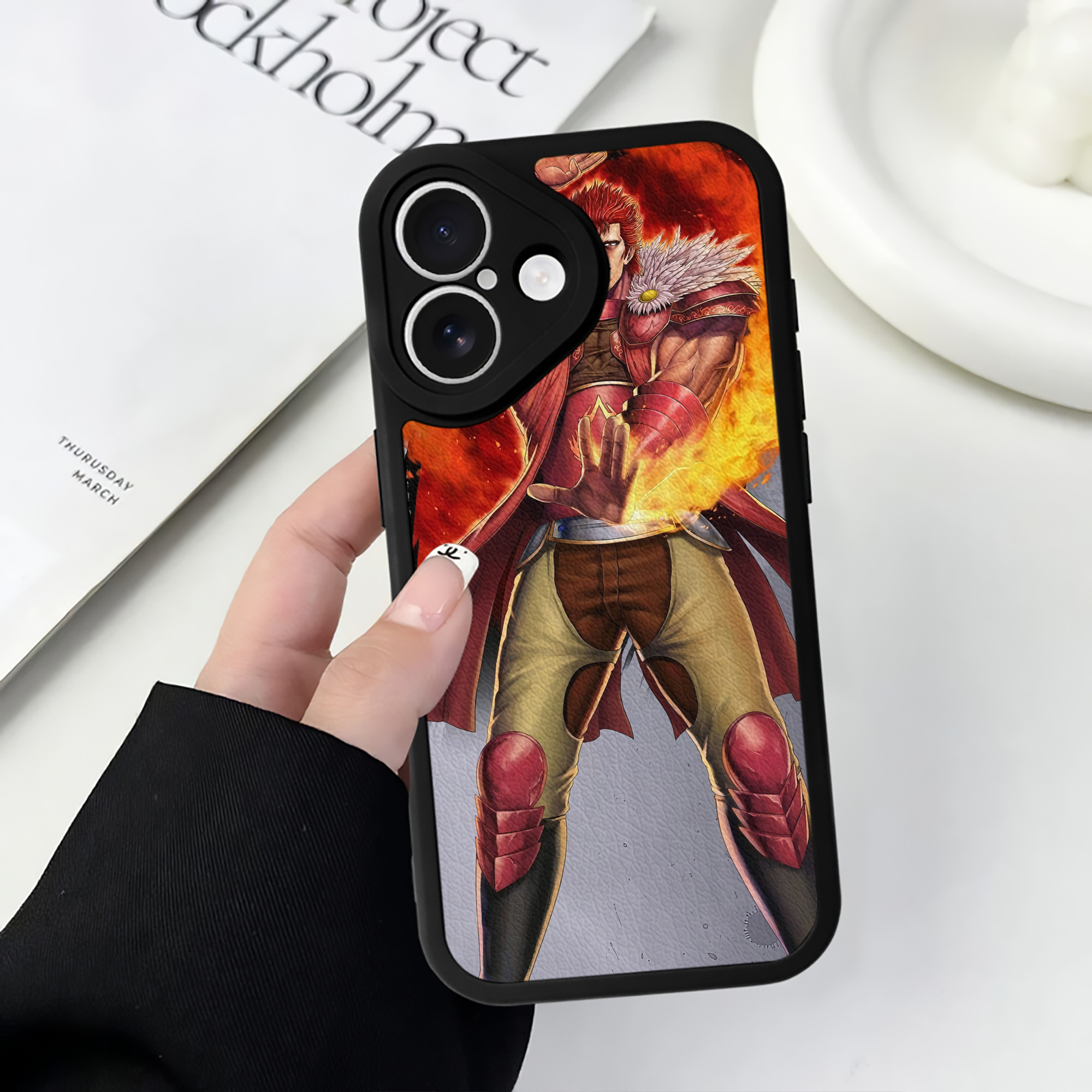 （画像用） 北斗の拳 Fist of the North Star 【iPhone 16シリーズ対応】シリコンスマホケース（レザー調） 材質：シリコン